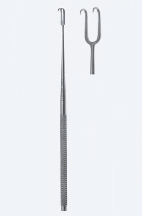 Ретрактори (ранорозширювачі) Joseph, фіг. 2, делікатні, гострокінцеві, тонкі, 2 зубці, ширина 5,0 мм, довж 160 мм. Бренд - Asanus Medizintechnik Gmb, Німеччина